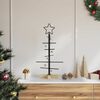 vidaXL Metall Weihnachtsbaum Schwarz 60 cm Pulverbeschichteter Stahl