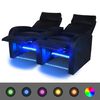 vidaXL Relaxsessel 2-Sitzer mit LED Kunstleder Schwarz