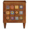 vidaXL Nachttisch 2 pcs Braun 40 x 33,5 x 46 cm Massivholz Mango