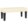 vidaXL Boxspringbett mit Matratze Creme 90x200 cm Kunstleder