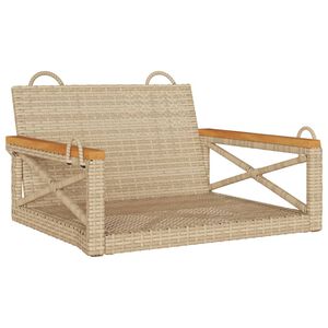 vidaXL H&auml;ngesessel Beige 63x62x40 cm Poly Rattan