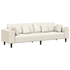 vidaXL Sofa Creme 250 x 77 x 76 cm Samt