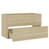 vidaXL Waschbeckenunterschrank Sonoma-Eiche 80x38,5x48cm Holzwerkstoff