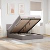 vidaXL Ottomane Bett mit Matratze & LEDs Taupe 140x200 cm Stoff
