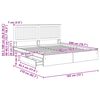 vidaXL Aufbewahrungsbett Beton Grau 180 x 200 cm Holzwerkstoff