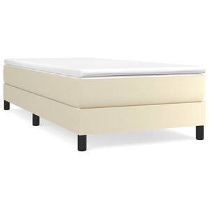 vidaXL Boxspringbettgestell Creme 90x190 cm Kunstleder