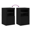 vidaXL LED-Sideboard Schwarz Eichen-Optik 41 x 37 x 67 cm