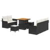 vidaXL Garten-Sofa-Set 8 pcs Schwarz Poly-Rattan