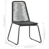 vidaXL 3-tlg. Garten-Essgruppe PVC Rattan Schwarz
