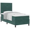 vidaXL Boxspringbett mit Kopfteil Dunkelgr&uuml;n 90 x 190 cm Samt