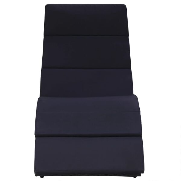 vidaXL Sonnenliege mit Auflage Poly Rattan Schwarz