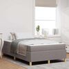 vidaXL Bettrahmen mit Matratze Taupe 120 x 200 cm Stoff