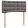 vidaXL Boxspringbett mit Matratze Grau 120x200 cm Kunstleder