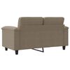 vidaXL 2-Sitzer-Sofa Taupe 120 cm Mikrofasergewebe