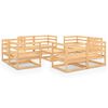 vidaXL 9-tlg. Garten-Lounge-Set Massivholz Kiefer