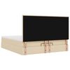 vidaXL Ottoman-Bett mit Matratze Creme 160x200 cm Stoff
