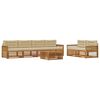 vidaXL Outdoor-Sofagarnitur mit Kissen 7 pcs Natur und Beige