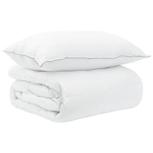 vidaXL Bettw&auml;sche-Set 2 stk. 135 x 200 cm Winter Bambus Wei&szlig;