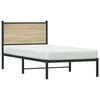 vidaXL Metallbett ohne Matratze Sonoma-Eiche 80x200 cm