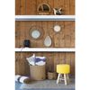 KidsDepot Hocker Iggy 29 cm Baumwolle und Holz Gelb