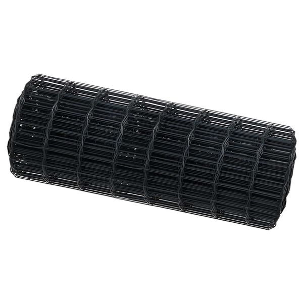 vidaXL Eurozaun Grau 0,4 x 10 m PVC-beschichtetes Eisen