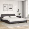 vidaXL Bett mit Matratze "Dover" Braun 180x200 cm Kunstleder