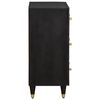 vidaXL Sideboard 2 pcs Schwarz 60 x 33 x 75 cm Massivholz Mango