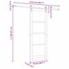 vidaXL Schiebet&uuml;r ORKDAL Wei&szlig; 78 x 211 cm Massives Kiefernholz