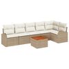 vidaXL Gartensofa-set 7 stk. Beige und Creme Poly-Rattan