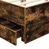 vidaXL Bettrahmen Ger&auml;ucherte Eiche 120 x 200 cm Ingenieurs Holz