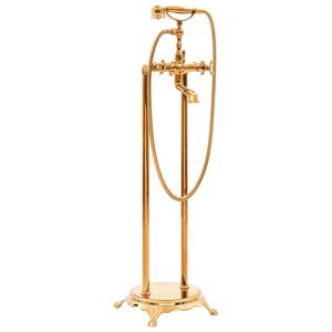 vidaXL Freistehende Badewannenarmatur Edelstahl 99,5 cm Golden