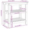 vidaXL Werkbank Wachsbraun 78,5 x 50 x 80 cm Massives Kiefernholz