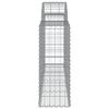 vidaXL Gabionen mit Hochbogen 25 Stk. 200x30x80/100cm Verzinktes Eisen