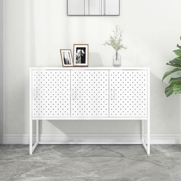 vidaXL Sideboard Wei&szlig; 105x35x75 cm Stahl