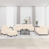 vidaXL 4-tlg. Sofagarnitur mit Kissen Creme Samt