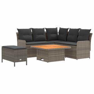 vidaXL M&ouml;belsets 5 stk. Grau und Dunkelgrau PE-Rattan