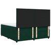 vidaXL Boxspringbett mit Matratze Dunkelgr&uuml;n 200x200 cm Samt