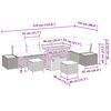 vidaXL Gartensofa-set mit Kissen 9 pcs Schwarz Poly Rattan