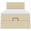 vidaXL Ottoman-Bett mit Matratze Creme 100x200 cm Stoff