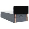 vidaXL Ottoman-Bett mit Matratze & LEDs Dunkelgrau 90x190 cm Samt
