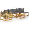 vidaXL 7-tlg. Garten-Lounge-Set mit Auflage Massivholz Akazie