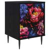 vidaXL Nachttisch KIEL Schwarz Eichen-Optik 36 x 33 x 51 cm