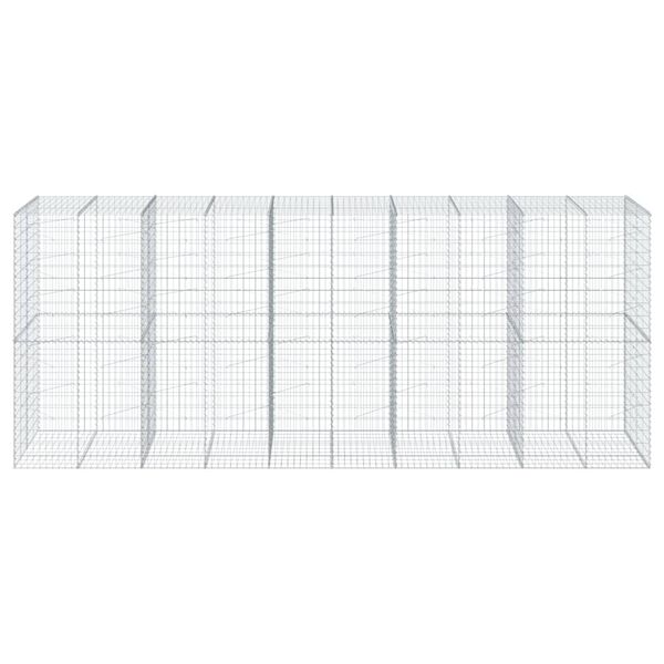 vidaXL Gabione mit Deckel 500x100x200 cm Verzinktes Eisen