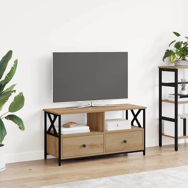 vidaXL TV-Schr&auml;nk mit Schubladen Artisan-Eiche 90 x 33 x 45 cm