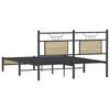 vidaXL Bettgestell ohne Matratze Sonoma-Eiche 150x200 cm Holzwerkstoff