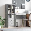 vidaXL Schreibtisch mit Schubladen 2 pcs Beton Grau