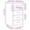 vidaXL Schubladenschrank Artisan-Eiche 40x50x76 cm Holzwerkstoff