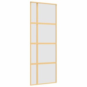 vidaXL Schiebet&uuml;r Golden 76x205 cm Matt ESG-Glas und Aluminium