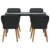 vidaXL Garten Essgruppe mit Kissen 5 pcs Schwarz Poly-Rattan