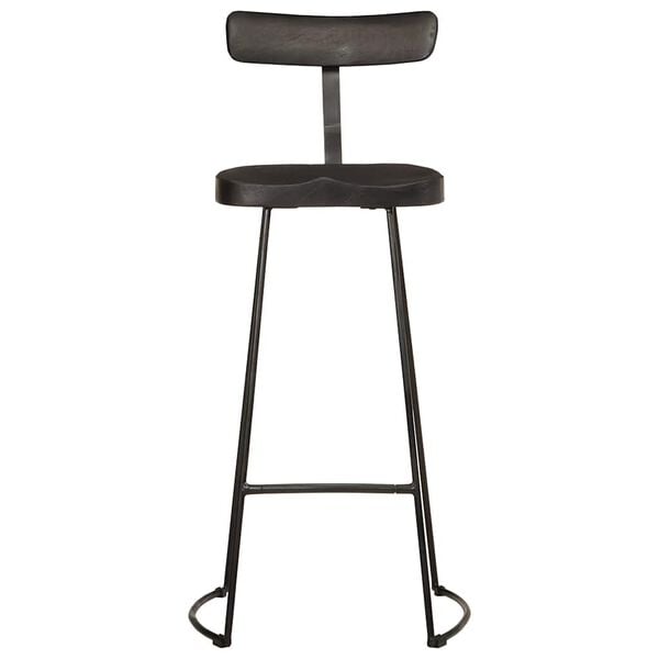 vidaXL Barhocker 2 Stk. Schwarz 49x43x103 cm Mango Massivholz
